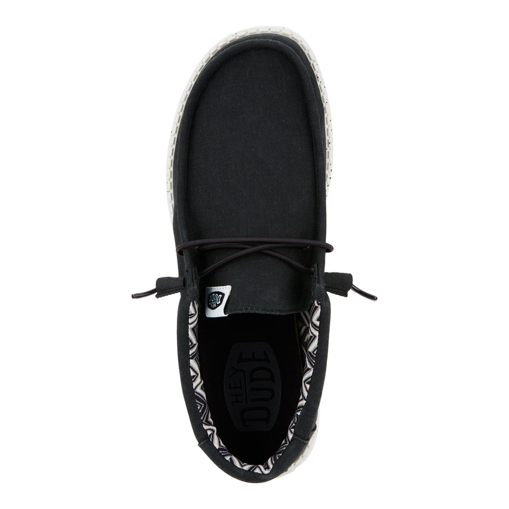 Men's Wally Stretch Canvas Black White