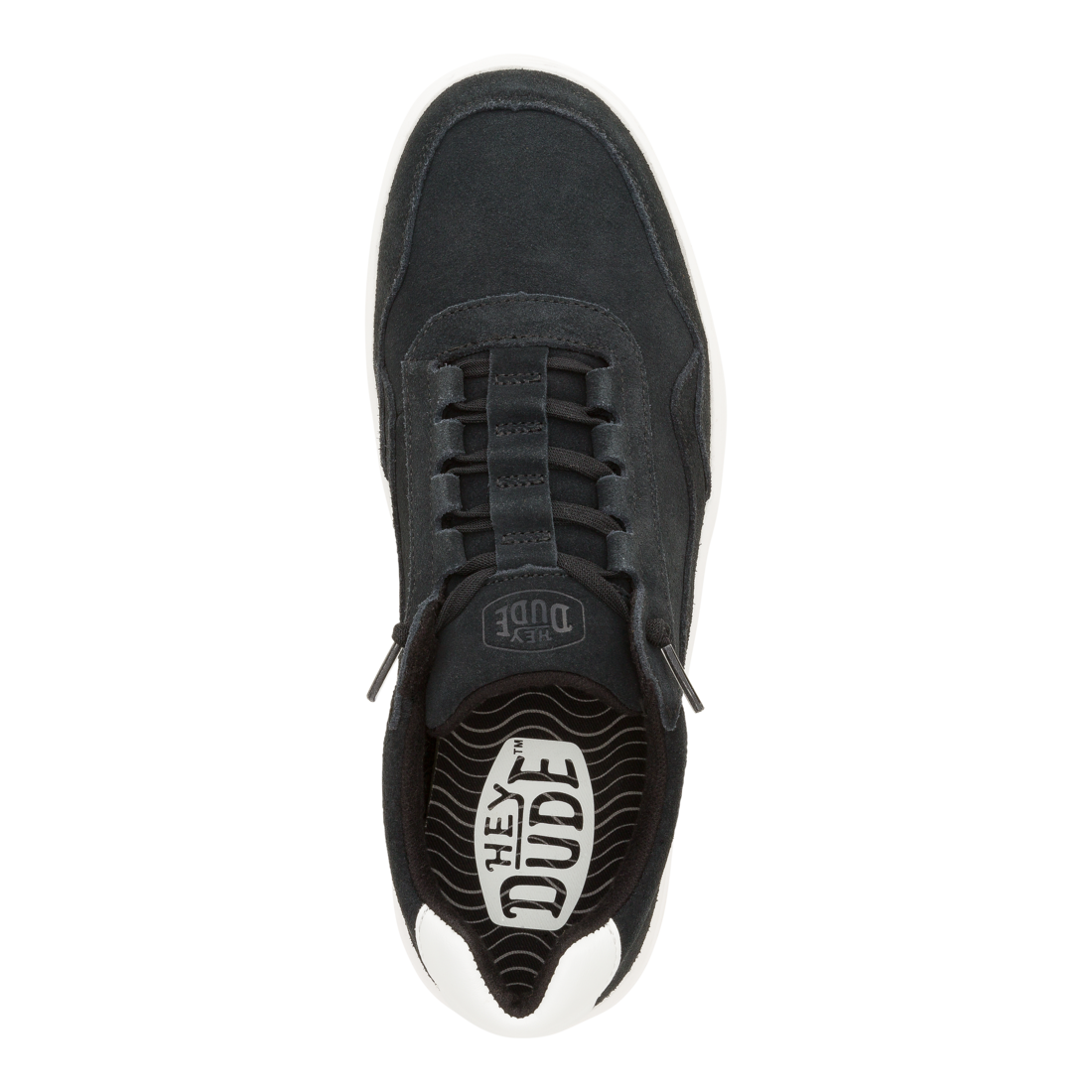 Mens Hudson M Suede Vintage  Black White