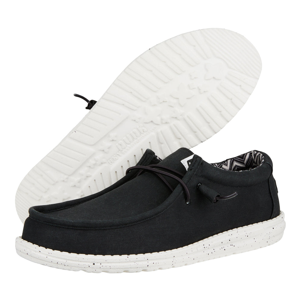 Men's Wally Stretch Canvas Black White