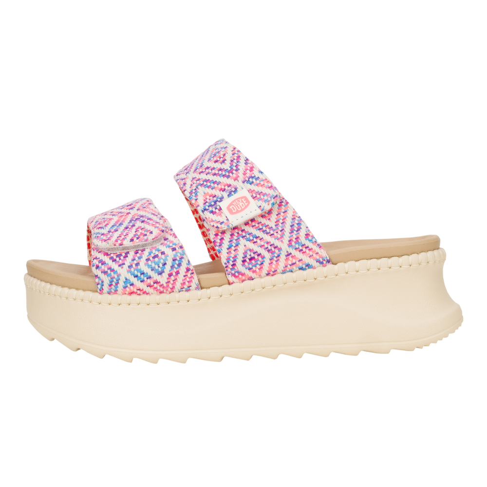Women's Delray Slide Surf Baja Blue/Pink/Multi