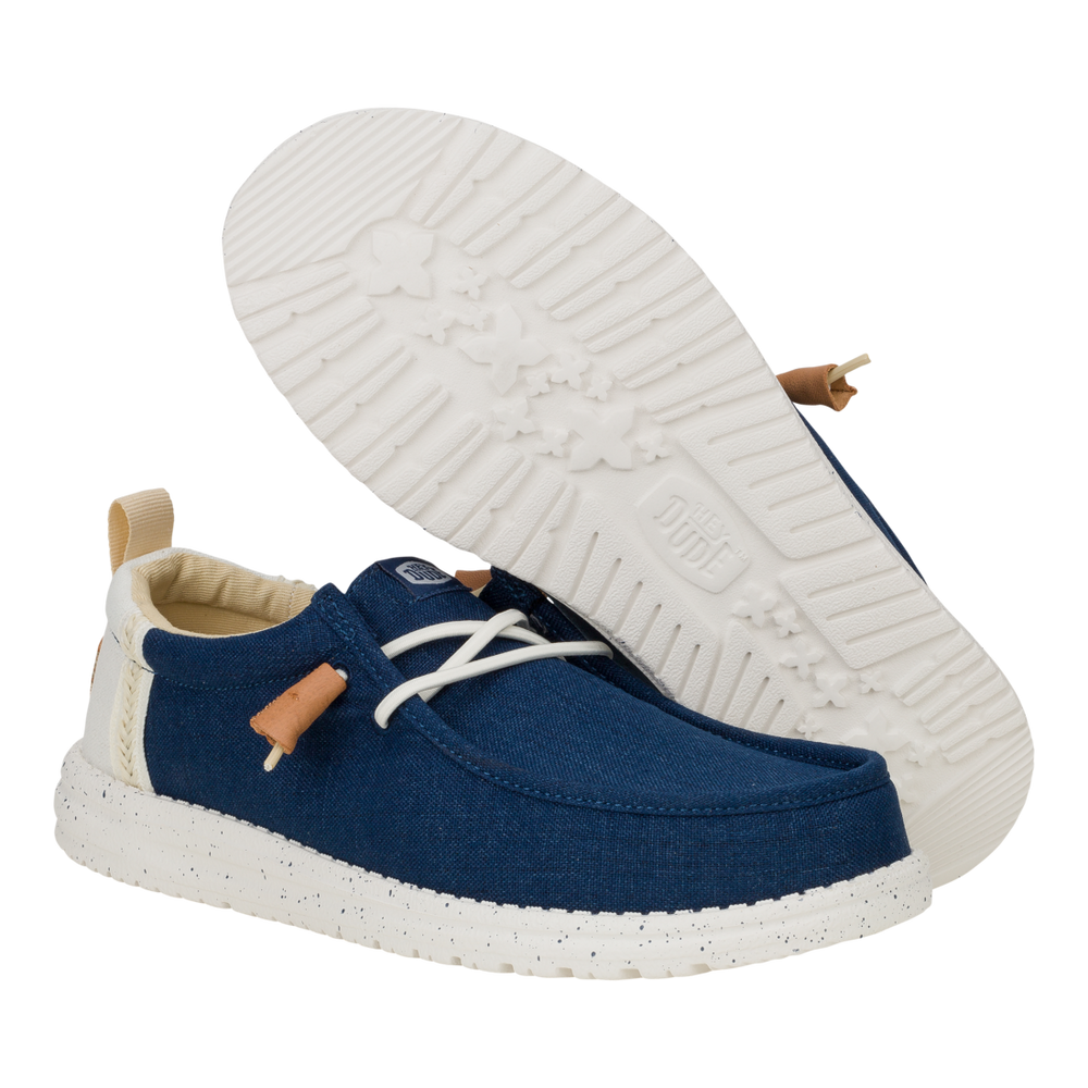 Men's Wally Summer Linen Sargasso Blue/White