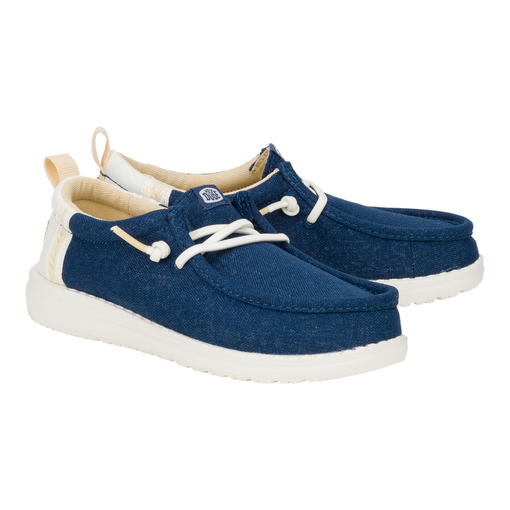 Boys Wally Y Summer Linen Sargasso Blue/White