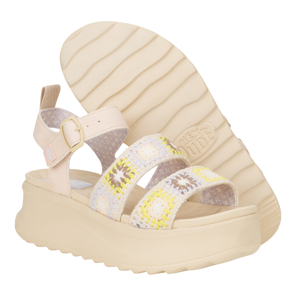 Women's Delray Buckle Cottage Crochet Egret/Lavender/Multi