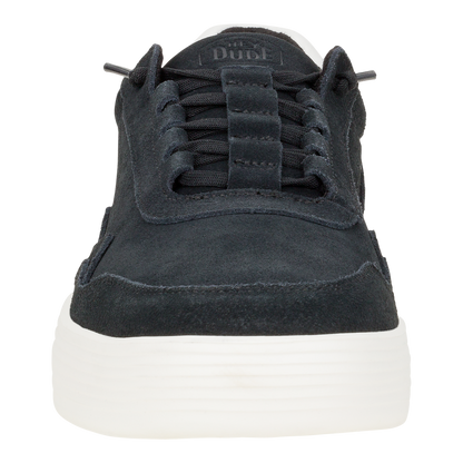 Mens Hudson M Suede Vintage  Black White