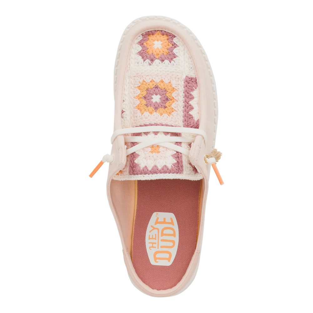 Women's Wendy Slip Cottage Crochet Pale Pink/Multi