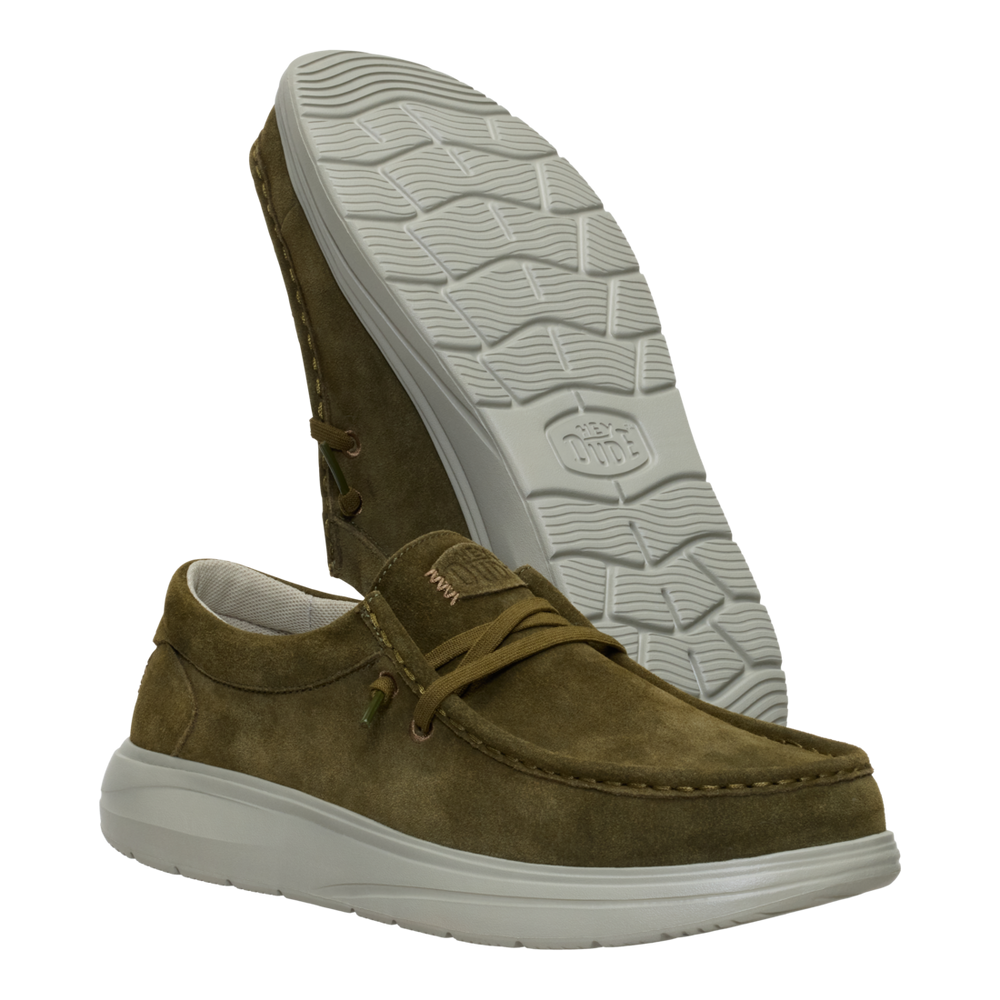 Men's Wally COMF Suede Dark Olive/Stone Grey