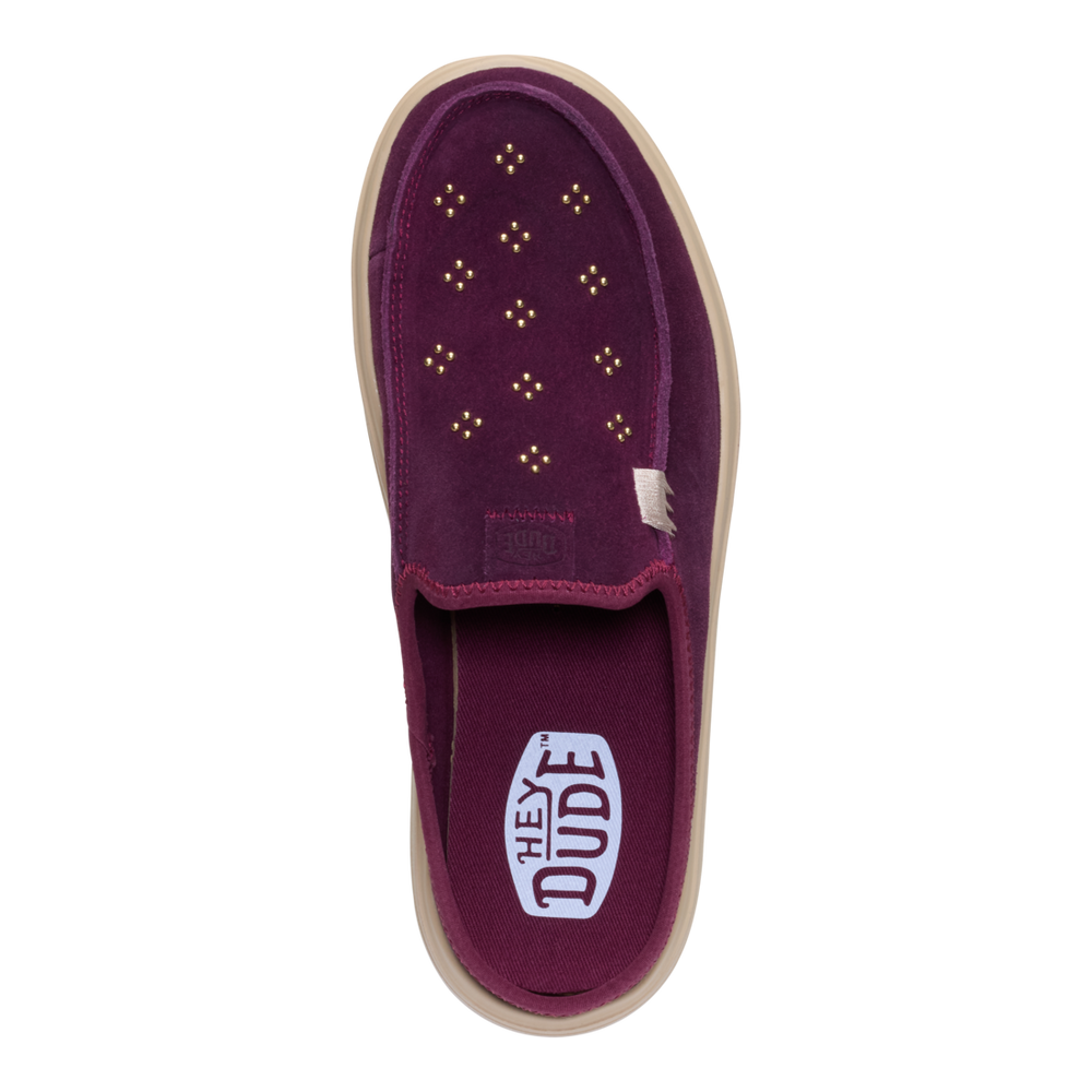 Women's Austin Lift Suede Stud Fig Purple