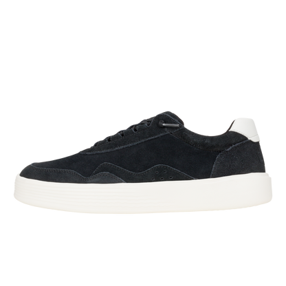 Mens Hudson M Suede Vintage  Black White