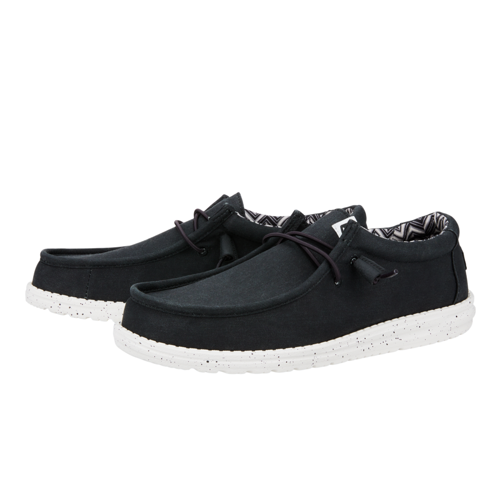 Men's Wally Stretch Canvas Black White