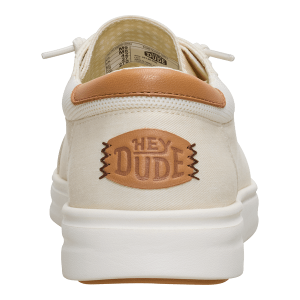 Paul Pro Stretch Canvas - Egret/Light Grey - Hey Dude South Africa