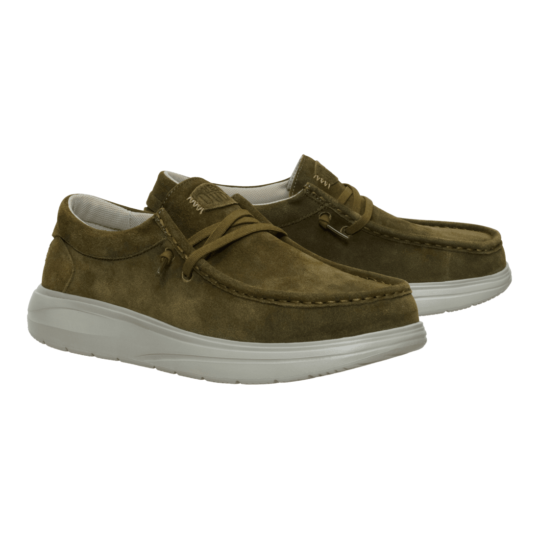 Wally COMF Suede Dark Olive/Stone Grey - Hey Dude South Africa