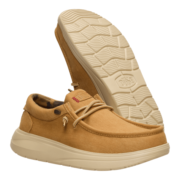 Wally Comf Worn Twill - Bone Brown/Olive Grey - Hey Dude South Africa