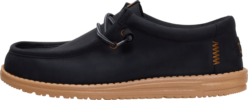 Wally Full Grain Leather - Black - Hey Dude South Africa