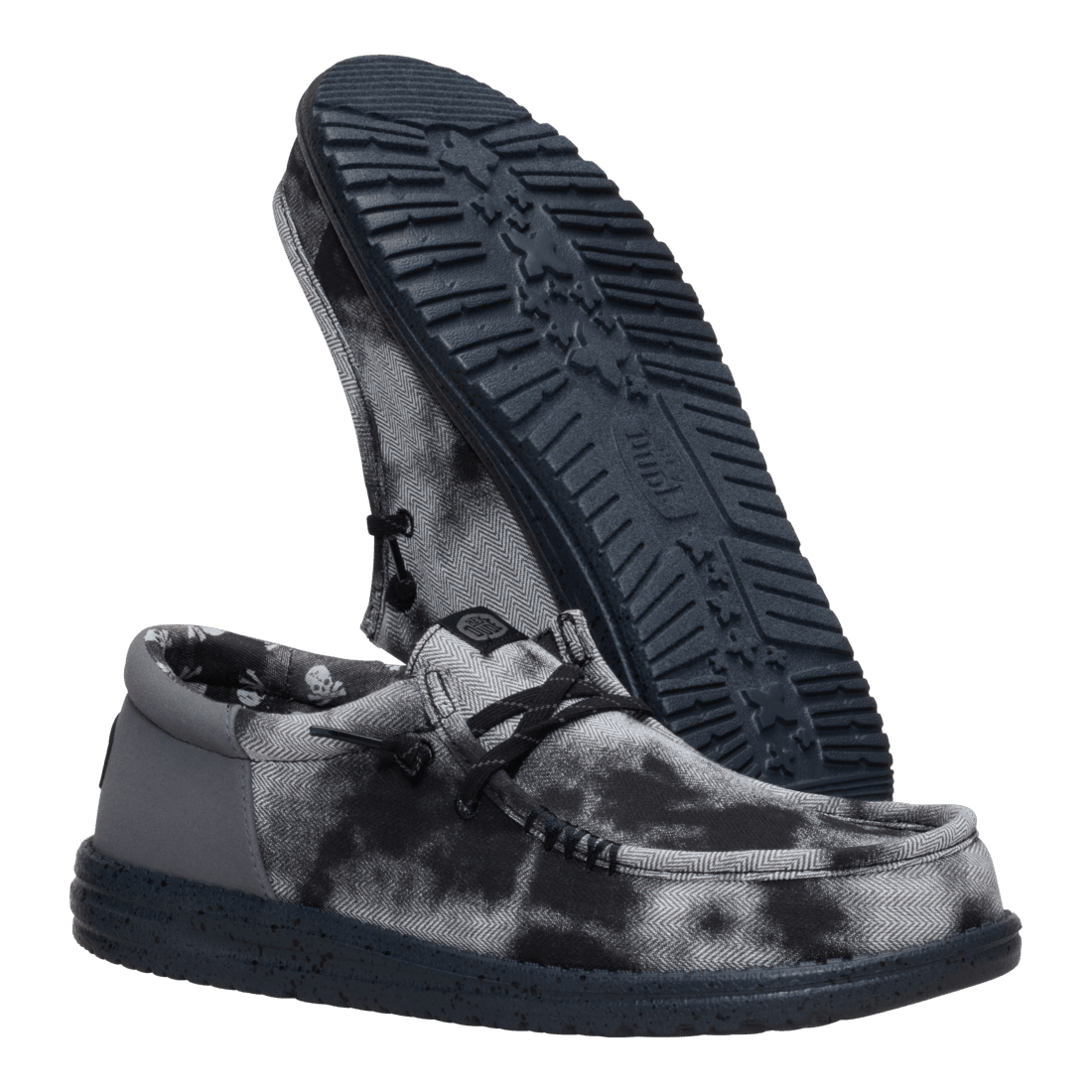 Wally Funk Over Dye Black/Granite Grey - Hey Dude South Africa