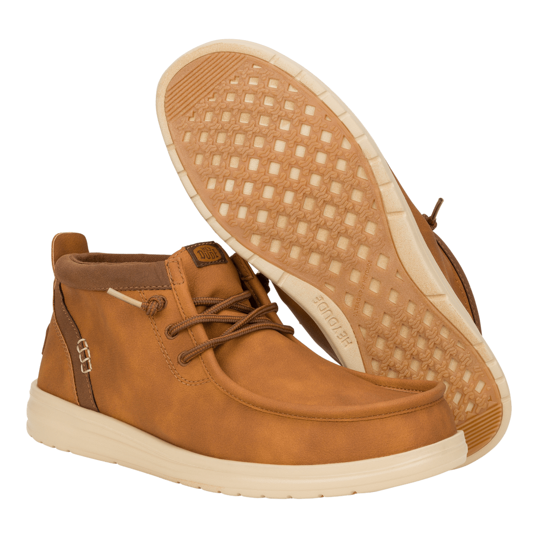 Wally Mid Gripr Classic - Cognac Tan - Hey Dude South Africa