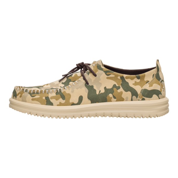 Wally NXT Moc Camo Suede - Boulder Tan/Multi - Hey Dude South Africa