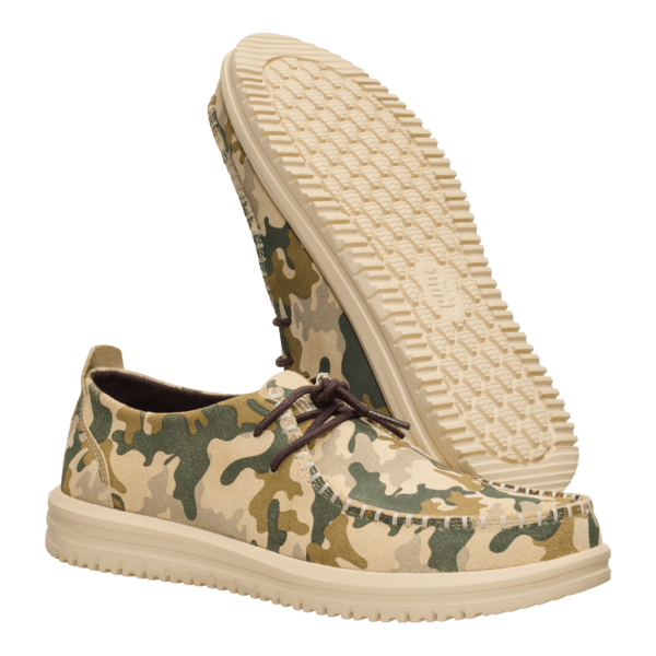 Wally NXT Moc Camo Suede - Boulder Tan/Multi - Hey Dude South Africa