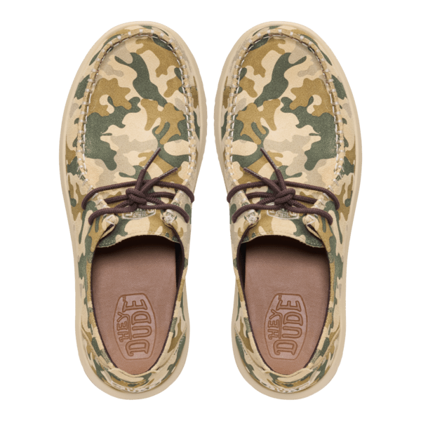 Wally NXT Moc Camo Suede - Boulder Tan/Multi - Hey Dude South Africa