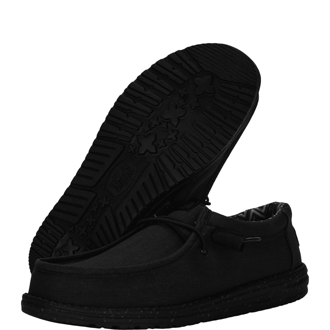 Wally Stretch Canvas Black/Black - Hey Dude South Africa