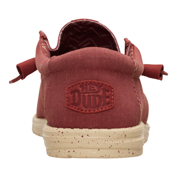 Wally Stretch Canvas - Burnt Red/Boulder Tan - Hey Dude South Africa