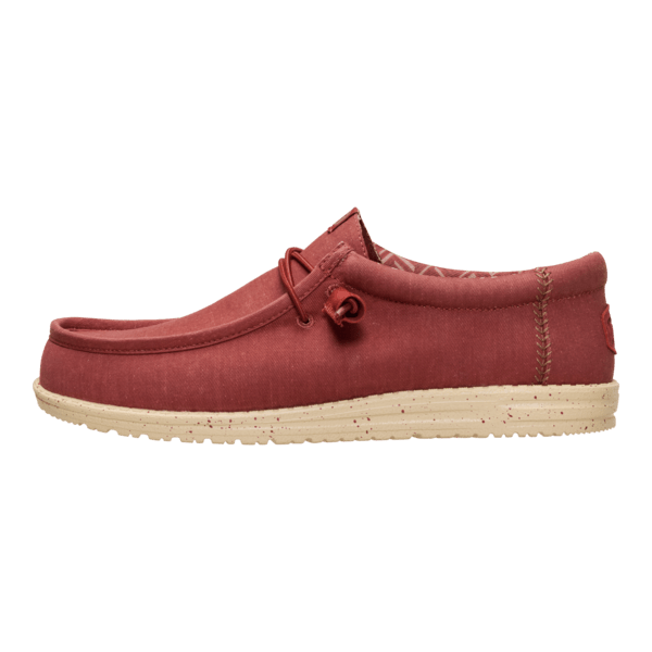 Wally Stretch Canvas - Burnt Red/Boulder Tan - Hey Dude South Africa