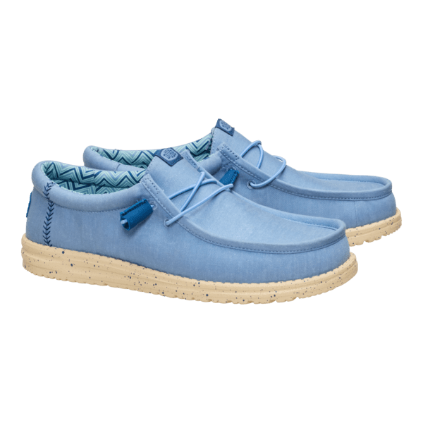 Wally Stretch Canvas - Faded Denim/Boulder Tan - Hey Dude South Africa