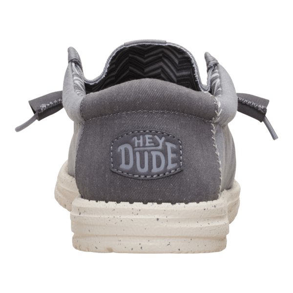 Wally Stretch Canvas - Flannel Grey/Bone White - Hey Dude South Africa