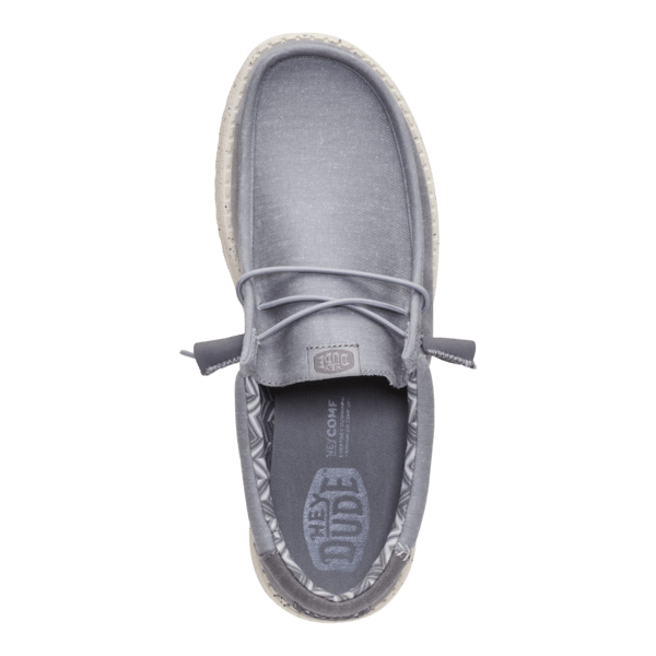 Wally Stretch Canvas - Flannel Grey/Bone White - Hey Dude South Africa