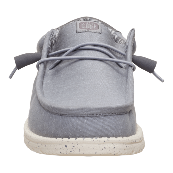 Wally Stretch Canvas - Flannel Grey/Bone White - Hey Dude South Africa