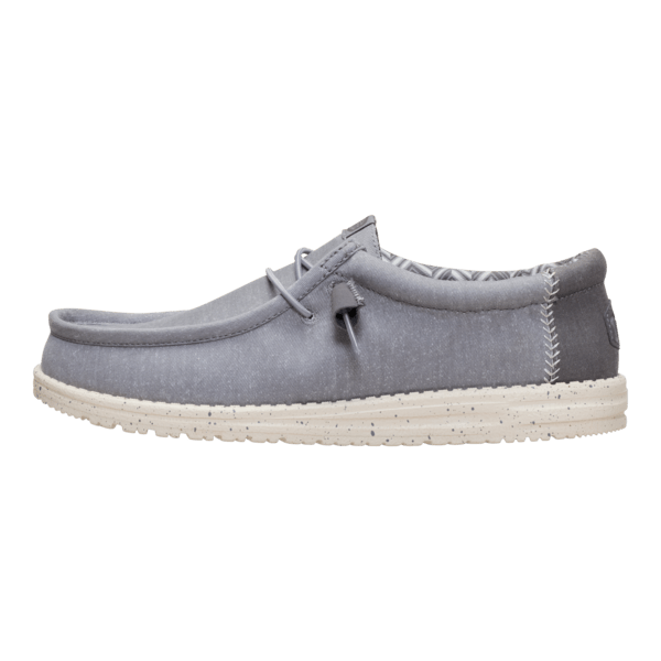 Wally Stretch Canvas - Flannel Grey/Bone White - Hey Dude South Africa