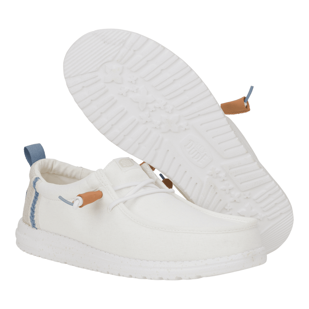 Wally Summer Linen - White/Stone Grey