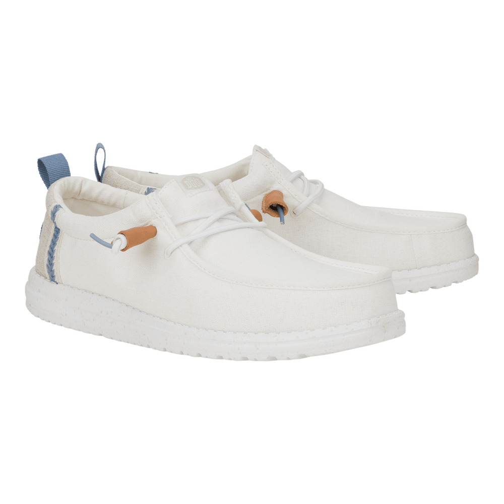 Wally Summer Linen - White/Stone Grey