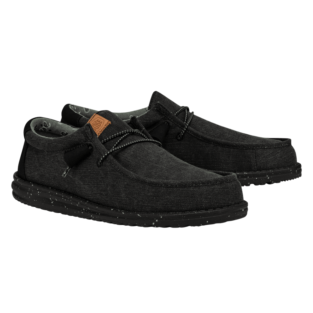 Wally Washed Canvas - Black/Black