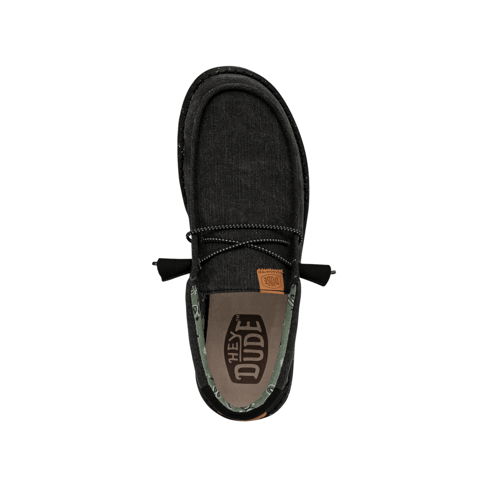 Wally Washed Canvas - Black/Black