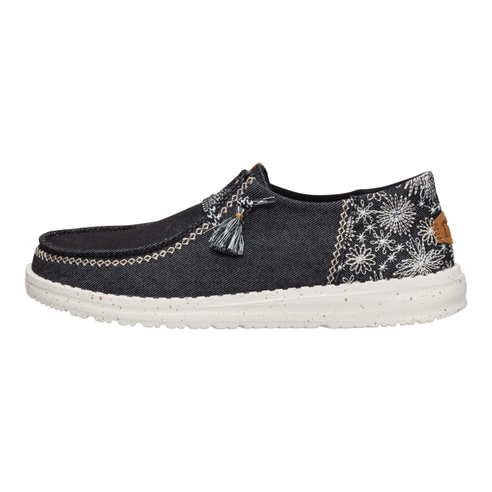 Wendy Funk Embroidered Black - Hey Dude South Africa