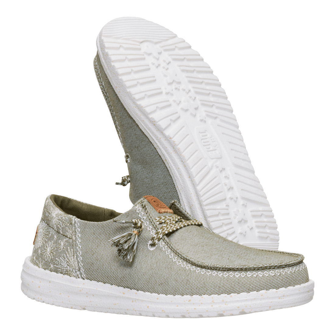 Wendy Funk Embroidered Olive - Hey Dude South Africa