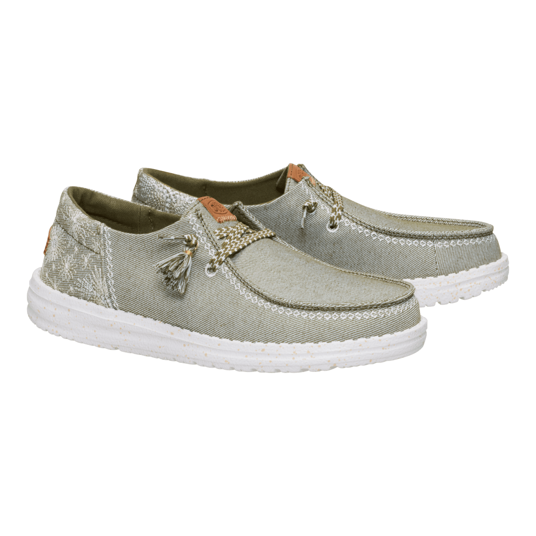 Wendy Funk Embroidered Olive - Hey Dude South Africa