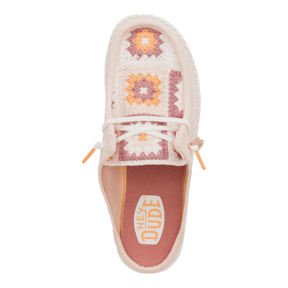 Wendy Slip Cottage Crochet Pale Pink/Multi