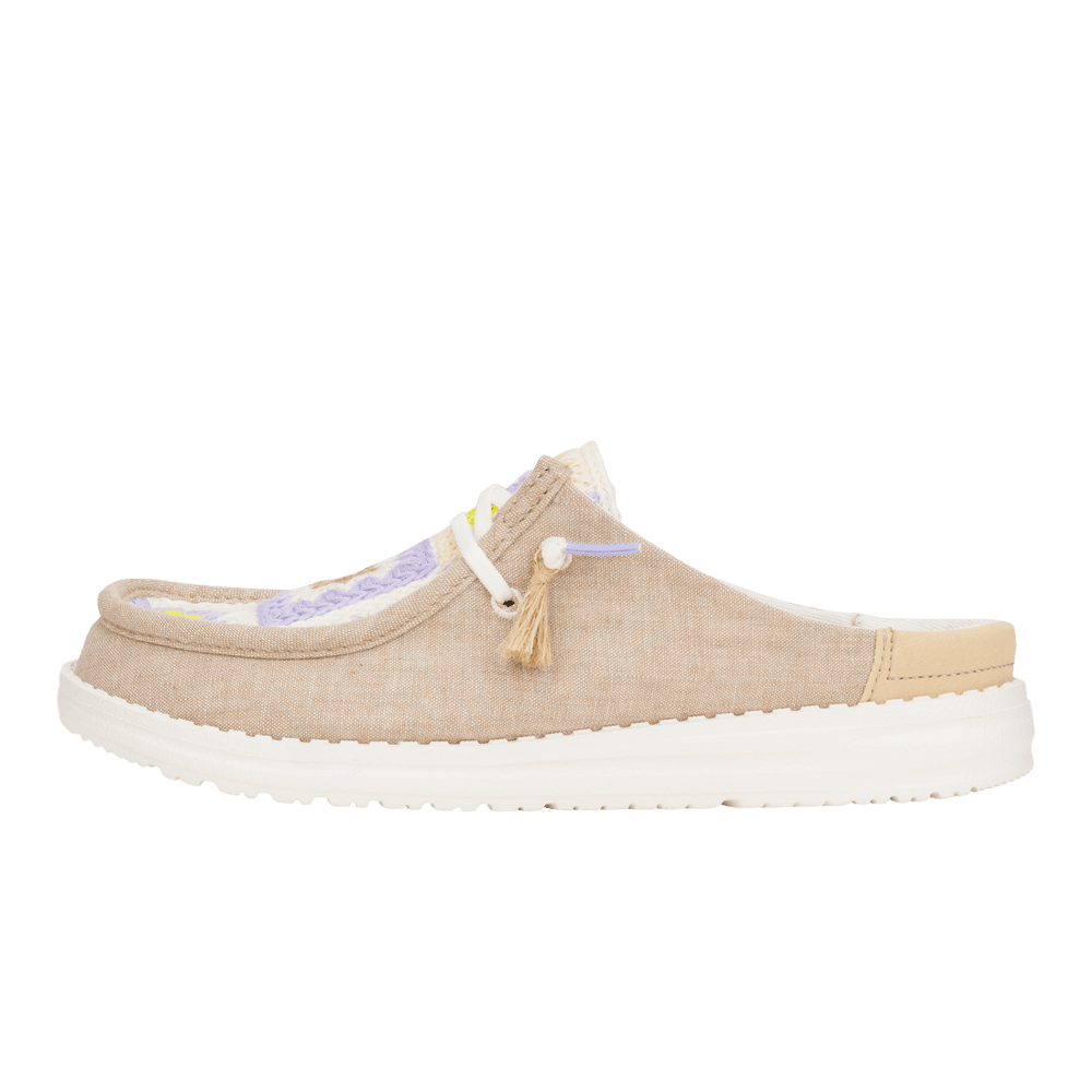 Wendy Slip Cottage Crochet Wood Ash/Multi - Hey Dude South Africa